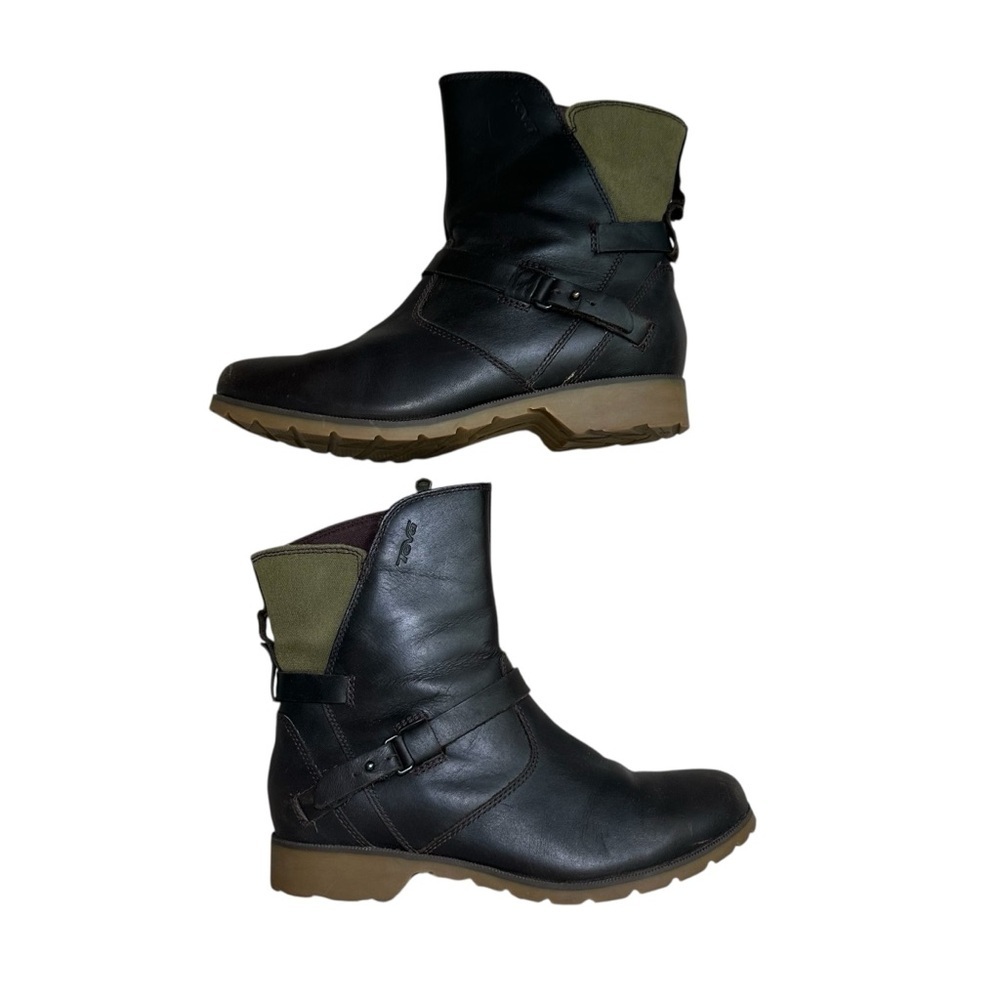Teva Women’s 8 Dark Brown De La Vina Low Leather Ankle Boot